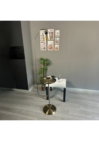 Lille Bal Rengi Cam Eskitme Gövde Lambader Tepsili Modern Metal Zemin Lambası