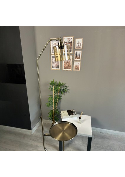 Lille Bal Rengi Cam Eskitme Gövde Lambader Tepsili Modern Metal Zemin Lambası fiyatları