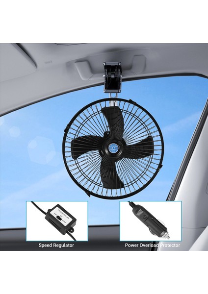10 Inç 12V Araç Elektrik Fanı Ayarlanabilir Hızlı Salınan Soğutma Fanları Klipli Ev Seyahat Araba Kamyonu (Yurt Dışından) indirimleri