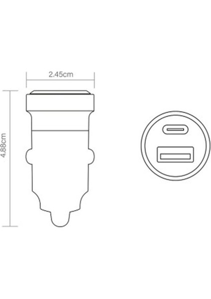 Araba Şarj Cihazı Için PD30W Hızlı Şarj Dönüştürme Fişi USB ile Iki Araba Şarj Cihazı (Yurt Dışından) fiyatları