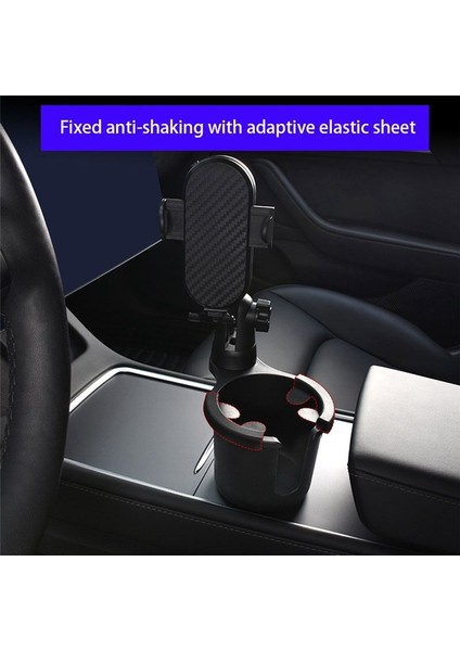 Çok Fonksiyonlu Kupa Tutucu Telefon Montajı Tesla Model 3 Model Y 2017-2023 Aksesuarları Için Evrensel Ayarlanabilir Temel (Yurt Dışından) fiyatları