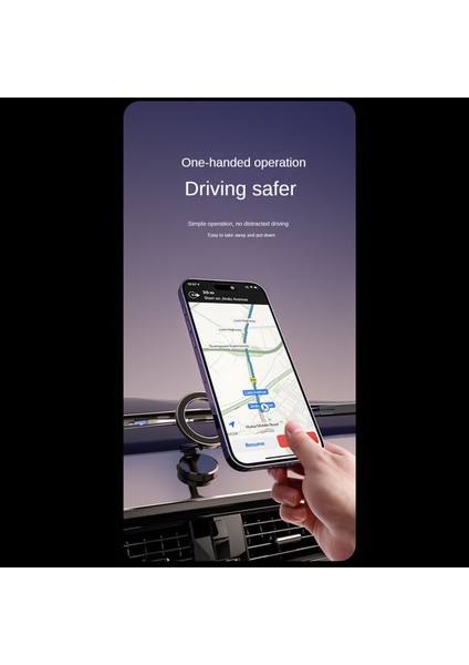 Araba Için Manyetik Telefon Tutucusu Güçlü Manyetik 360 ° Dönme All-Metal Telefon Tutucu Telefon Gümüş (Yurt Dışından) fırsatları