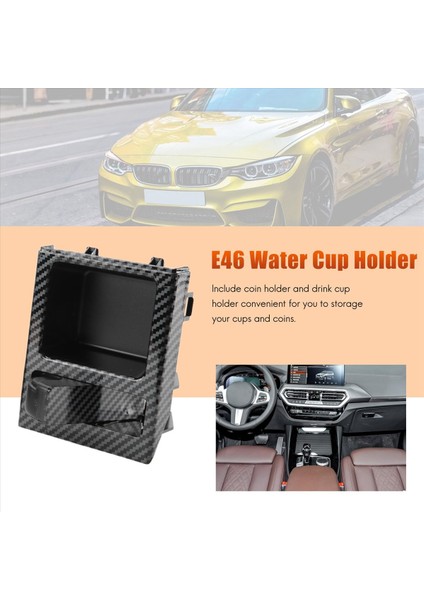 51168217953 For-Bmw 3 Serisi E46 318I 320I 98-06 Karbon Fiber Merkez Konsolu Su Kupası Tutucu Para Sikke Sikke Kutusu (Yurt Dışından) indirimleri