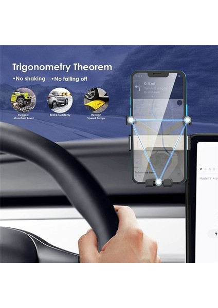 Tesla Model 3 Model Y Model Y Gösterge Paneli Telefon Tutucu Stand 360 ° Rotasyon Ayarlanabilir Aksesuarlar (Yurt Dışından) fiyatları