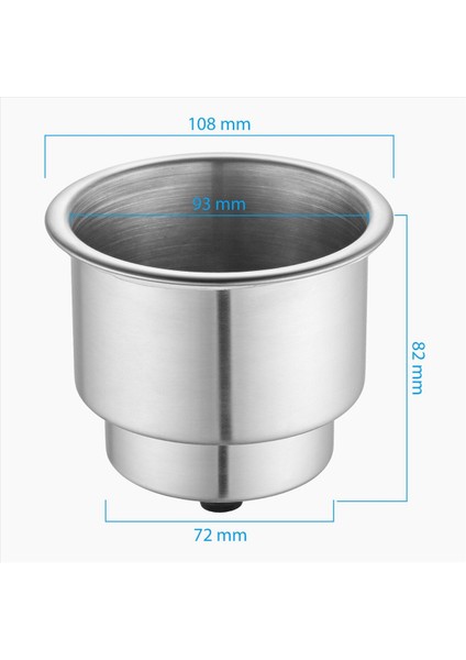 6pcs Paslanmaz Çelik Fincan Içecek Sahipleri Deniz Botu Araba Kamyonu Kampı Rv W Drenaj (Yurt Dışından) fırsatları