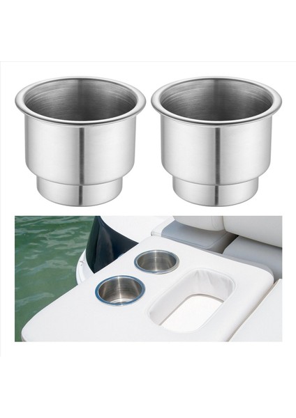 6pcs Paslanmaz Çelik Fincan Içecek Sahipleri Deniz Botu Araba Kamyonu Kampı Rv W Drenaj (Yurt Dışından) indirimleri