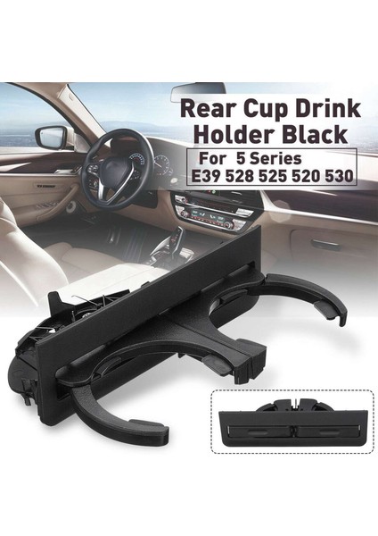 2x Siyah Arka Çift Içecek Kupası Tutucu For-Bmw 525I 528I 530I 540I 5 Serisi E39 Geri Çekilebilir 51168184520 (Yurt Dışından) indirimleri