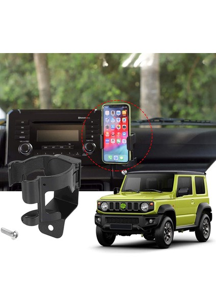 Suzuki Için 2x Jimny 2019-2021 JB74 JB64 Araba Montajı Telefon Tutucu Çok Fonksiyonlu Su Kupası Stand Gps Mount (Sol Sürücü) (Yurt Dışından) fiyatları
