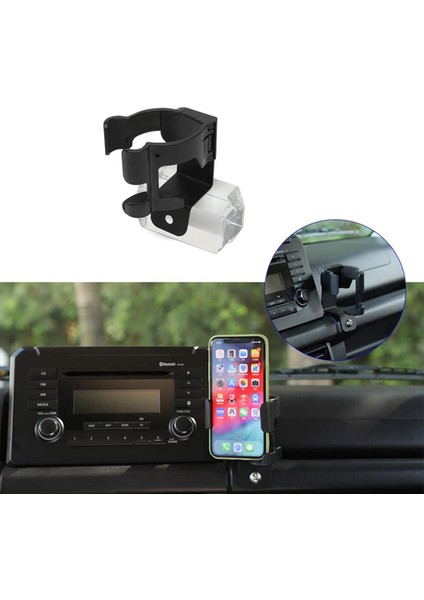 Suzuki Için 2x Jimny 2019-2021 JB74 JB64 Araba Montajı Telefon Tutucu Çok Fonksiyonlu Su Kupası Stand Gps Mount (Sol Sürücü) (Yurt Dışından) fırsatları
