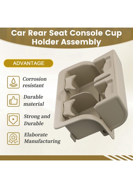 Araba Arka Koltuk Konsol Kupa Tutucu Montaj Kupa Tutucu Takma Kapağı 88741-1LK3D Nissan Armada Infiniti QX56 QX80 Bej (Yurt Dışından) fırsatları