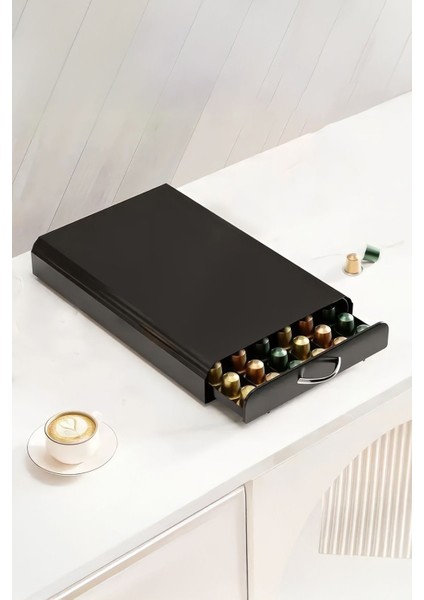 60 Adet Kapasiteli Nespresso Kapsül Kahve Standı Kahve Çekmecesi Kahve Organizeri MT195SY fırsatları