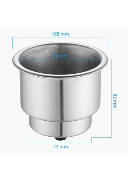 4pcs Paslanmaz Çelik Bardak Deniz Tekne Araba Kamyonu Kampası Rv W Trade (Yurt Dışından)