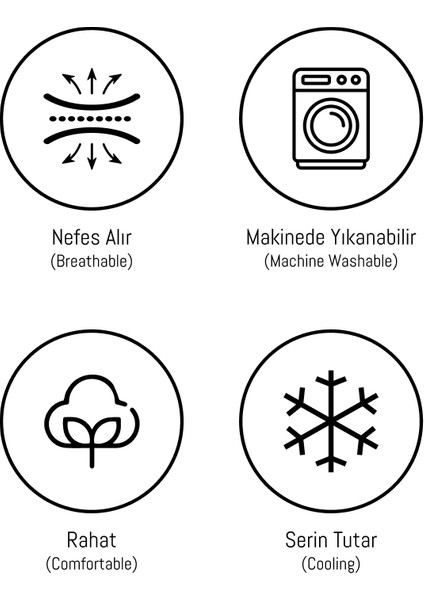 2'li Klimalı Yastık - Beyaz/açık Gri - 50X70 cm