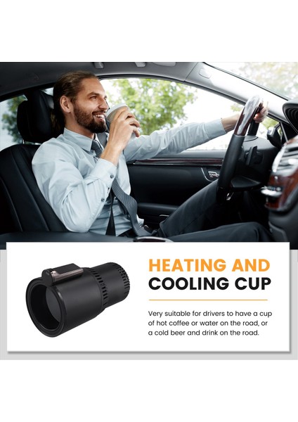 12V Araba 2 Arada 1 Isıtma Kupası Isıtıcı Soğutucu Kupa Akıllı Kupa Tutucu Dijital Ekran Sıcaklık Içecekleri Tutucuları Siyah (Yurt Dışından) modelleri