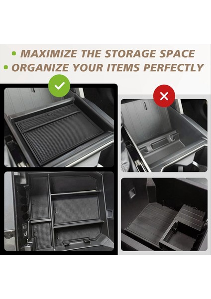 Merkez Konsol Organizatörü+Toyota Tundra Için Alt Tepsisi 2022-2025 Kolçak Saklama Kutusu Aksesuarları (Yurt Dışından) modelleri