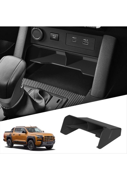 Mitsubishi L200/TRITON 2024 2025 Merkez Konsol Saklama Kutusu Araba Tepsisi Organizatörleri Aksesuarlar Siyah (Yurt Dışından) fırsatları