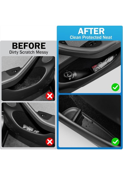 Kapı Yan Cep Saklama Kutusu+Tesla Için Su Kupası Tutucu Mat Model Y Juniper 2025 Iç Aksesuarlar (Yurt Dışından) indirimleri