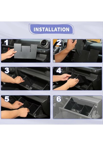 Suzuki Jimny 2019-2025 Ortak Pilot Eldiveni Kutusu Bölme Organizatör Aksesuarları (Yurt Dışından) fırsatları