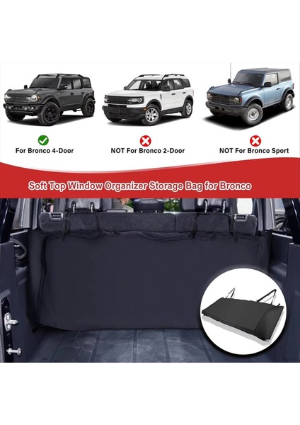 Ford Bronco Için Yumuşak Üst Pencere Depolama Çantası Organizatörü 2021-2025 Yeniden Depolama Çok Katlı Koruma Çantaları (Yurt Dışından) fiyatları