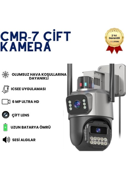 CMR7 Çift Kameralı Mini Kamera | Full HD Çift Açı Kayıt | Type-C Uyumlu Kompakt Vlog & Güvenlik Kamerası fırsatları