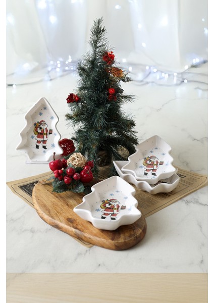Yılbaşı Noel Baba Kayık Çerezlik 17 cm 4 Adet 23769