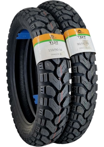 110/90-16 ve 90/90-19 Tl (Tubeless - Dubleks) Dragon Lastik Takımı
