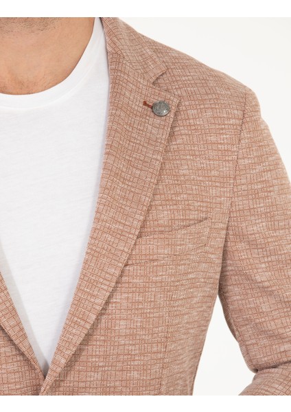 Erkek Kiremit Ekstra Slim Fit Ceket 50267019-VR031