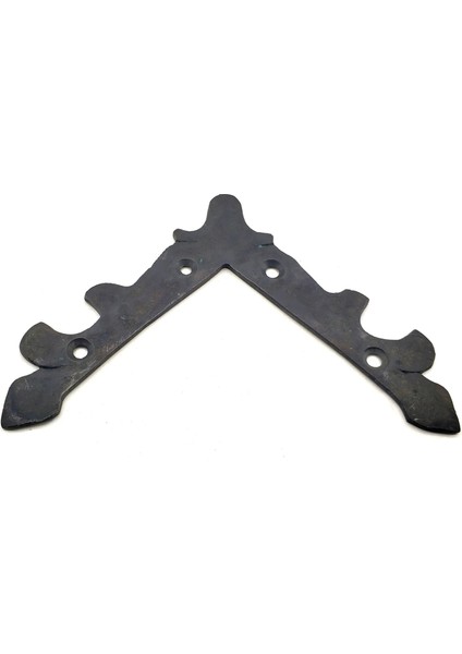 Antika Tarz Dekoratif Pirinç Lale Köşe Gönye - Üst, 133X133 Mm, Oksit