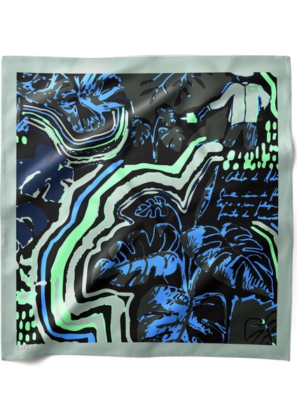 Gece Ormanı Desenli Bandana Fular