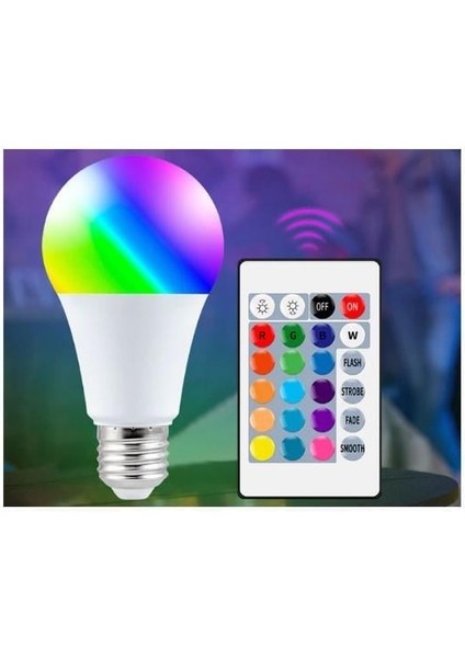 CT-4058 Rgb Uzaktan Kumandalı LED Ampul – 9 W, E27, Çok Renkli Aydınlatma