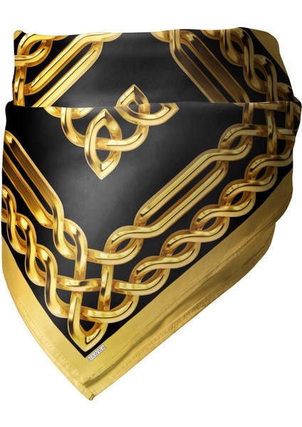 Altın Zincir Desenli Bandana Fular modelleri