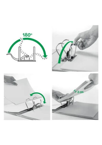 180° Büro Klasörü, Plastik, Dar, A4 Boyut, Mavi fiyatları