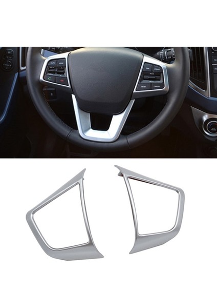 Hyundai Creta IX25 2015 2015 2016 2017 2018 Abs Krom Direksiyon Dekorasyon Düğmeleri Kapak Döşeme Iç Kalıp Aksesuarları 2 Parça (Yurt Dışından) modelleri