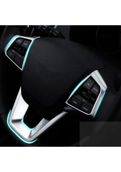 Hyundai Creta IX25 2015 2015 2016 2017 2018 Abs Krom Direksiyon Dekorasyon Düğmeleri Kapak Döşeme Iç Kalıp Aksesuarları 2 Parça (Yurt Dışından) indirimleri