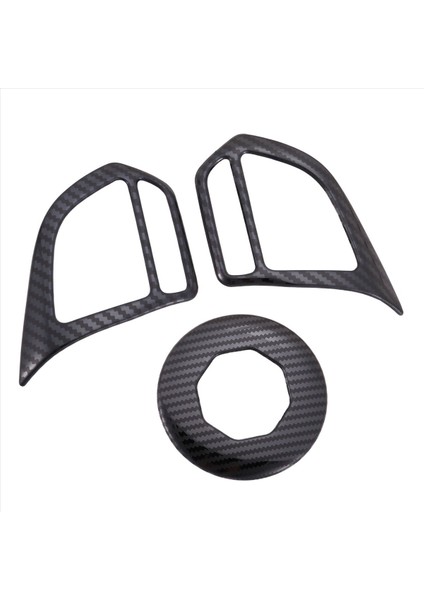 3pcs Araç Metal Karbon Fiber Direksiyon Simidi Kapağı Trim Dekorasyon Çerçevesi Mg Zs Ev Hs Mg6 Mg5 Ezs 2018-2021 Aksesuarlar (Yurt Dışından)