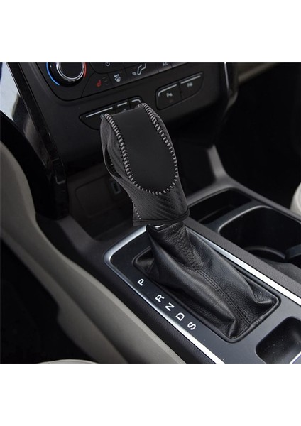 2pcs Araba Pu Karbon Görünümlü Görünümlü Beyaz Dişli Vardiya Düğmesi Ford Ecosport Kaçış /füzyon /c-Max Energi Vagonu /fiesta /focus (Yurt Dışından) modelleri