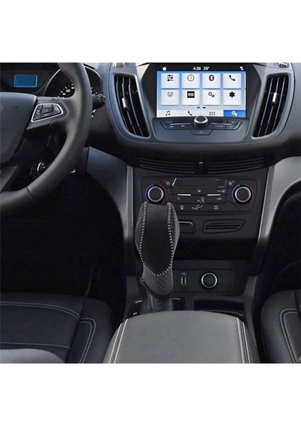 2pcs Araba Pu Karbon Görünümlü Görünümlü Beyaz Dişli Vardiya Düğmesi Ford Ecosport Kaçış /füzyon /c-Max Energi Vagonu /fiesta /focus (Yurt Dışından) fırsatları