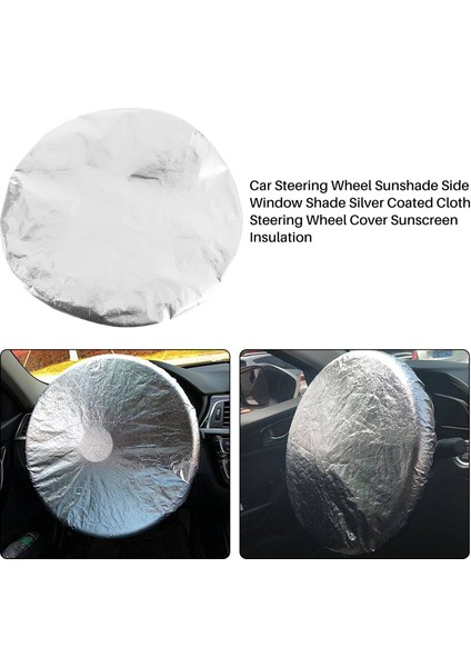 Araç Direksiyon Simidi Güneşlik Yan Pencere Gümüş Gümüş Kaplamalı Bez Direksiyon Simidi Kapağı Güneş Koruyucu Yalıtım (Yurt Dışından) fiyatları