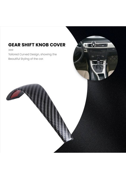 Bmw E90 E92 E93 E93 E87 3 Serisi 2005-2012 Karbon Fiber Renk Vites Vites Değiştirme Kafa Kapağı Trim Araç Aksesuarları (Yurt Dışından) modelleri