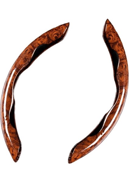 Evrensel Araba Mahogany Direksiyon Simidi Kapağı Iç Mekan Modifiye Sandal Ağaç Direksiyon Koruyucu Kart Tutucu (Yurt Dışından)