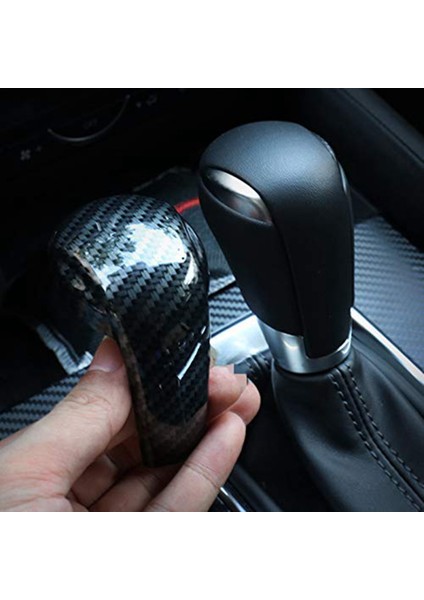 3x Sport Style Karbon Fiber Baskı Dişli Vites Değiştirme Düğmesi Kapak Mazda 2 3 6 Cx-3 Cx-5 (Yurt Dışından) indirimleri