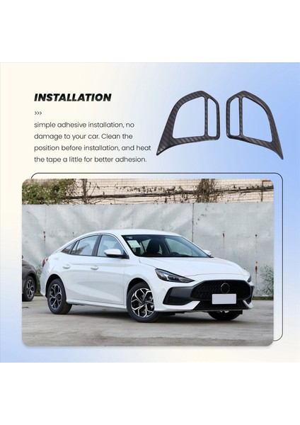 3pcs Araç Metal Karbon Fiber Direksiyon Simidi Kapağı Trim Dekorasyon Çerçevesi Mg Zs Ev Hs Mg6 Mg5 Ezs 2018-2021 Aksesuarlar (Yurt Dışından) fırsatları