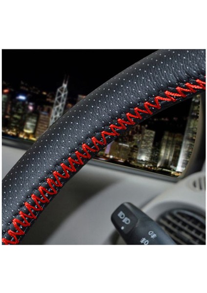 Direksiyon Simidi Pu Deri Direksiyon Kapağı Üzerinde 2x Yeni Evrensel Örgü 38CM Tüm Tek Konektörü Kaplamak Için (Yurt Dışından) modelleri