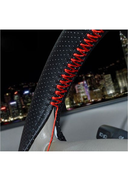 Direksiyon Simidi Pu Deri Direksiyon Kapağı Üzerinde 2x Yeni Evrensel Örgü 38CM Tüm Tek Konektörü Kaplamak Için (Yurt Dışından) fırsatları