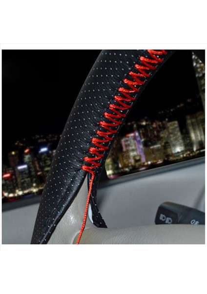 Direksiyon Simidi Pu Deri Araba Direksiyon Kapağı Üzerinde 3x Evrensel Örgü 38CM Tüm Tek Konektörü Kaplamak Için (Yurt Dışından) fırsatları
