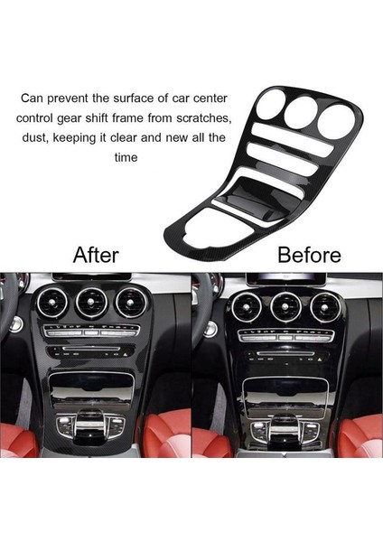 Abs Merkez Konsol Paneli Dekorasyon Kapağı Trim 2 Pcs Mercedes Benz C Sınıfı W205/GLC X253 Karbon Fiber Renk (Yurt Dışından)