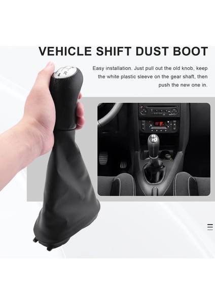 5 Hızlı Deri Manuel Araba Dişli Vites Kolu Kolu Renault Clio 2 Için Önyükleme Kapağı Clio 3 Megane 2 Scenic 2 Kangoo (Yurt Dışından) modelleri