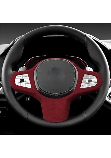 19-22 Bmw X5 Süet Deri Direksiyon Paneli Kapak Direksiyon Simidi Döşeme Modifikasyon Çıkartmaları Açık Mavi (Yurt Dışından) fiyatları