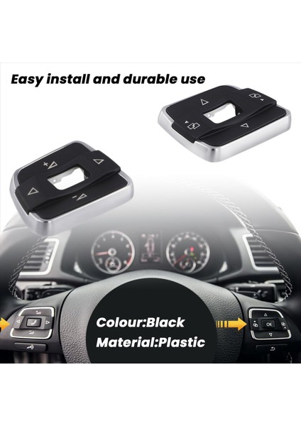 Vw Passat B7 Varyant R-Line Sharan Için Çok Fonksiyonlu Direksiyon Düğmesi Kapağı 2011-2015 56D959538A 56D959537B (Yurt Dışından) modelleri