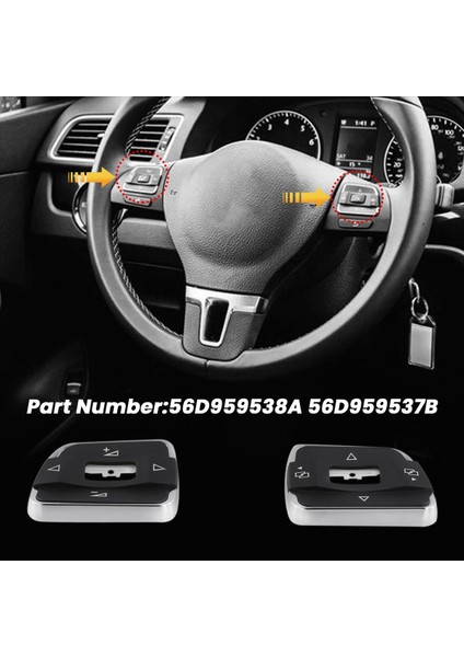 Vw Passat B7 Varyant R-Line Sharan Için Çok Fonksiyonlu Direksiyon Düğmesi Kapağı 2011-2015 56D959538A 56D959537B (Yurt Dışından) fırsatları